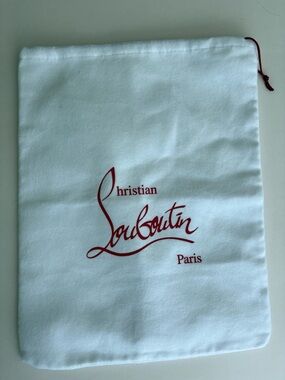Christian Louboutin White Dust Bag with Satin lining